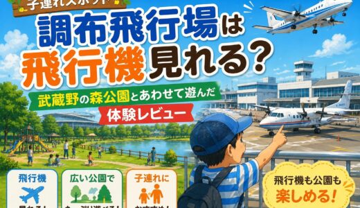 【子連れスポット】調布飛行場は飛行機見れる？武蔵野の森公園とあわせて遊んだ体験レビュー