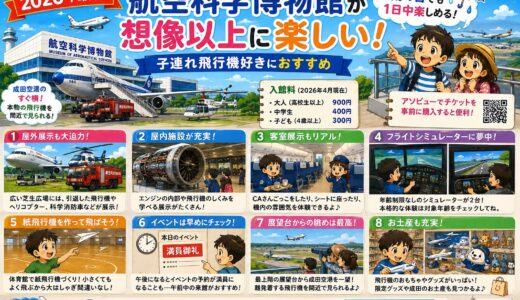 【2026年最新】航空科学博物館が想像以上に楽しい！子連れ飛行機好きにおすすめ