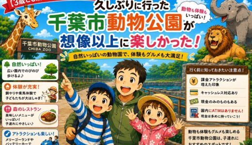 【3歳と6歳の子連れおでかけ】久しぶりに行った千葉市動物公園が想像以上に楽しかった！