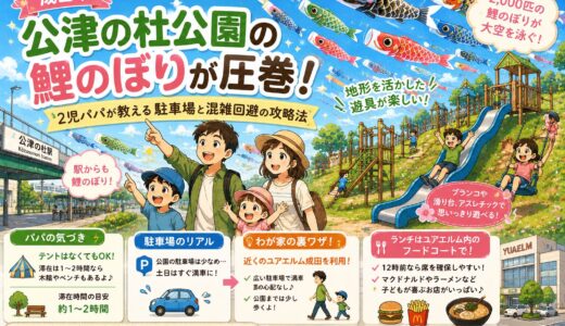 公津の杜公園の鯉のぼりが圧巻！2児パパが教える駐車場と混雑回避の攻略法