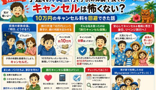 【実録】子連れ沖縄旅行、子供の体調不良でのキャンセルは怖くない？10万円のキャンセル料を回避できた話